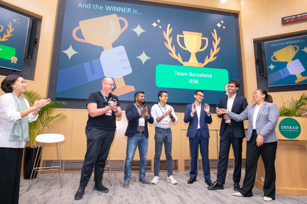 Team Barcelona winning the INSEAD Product Games